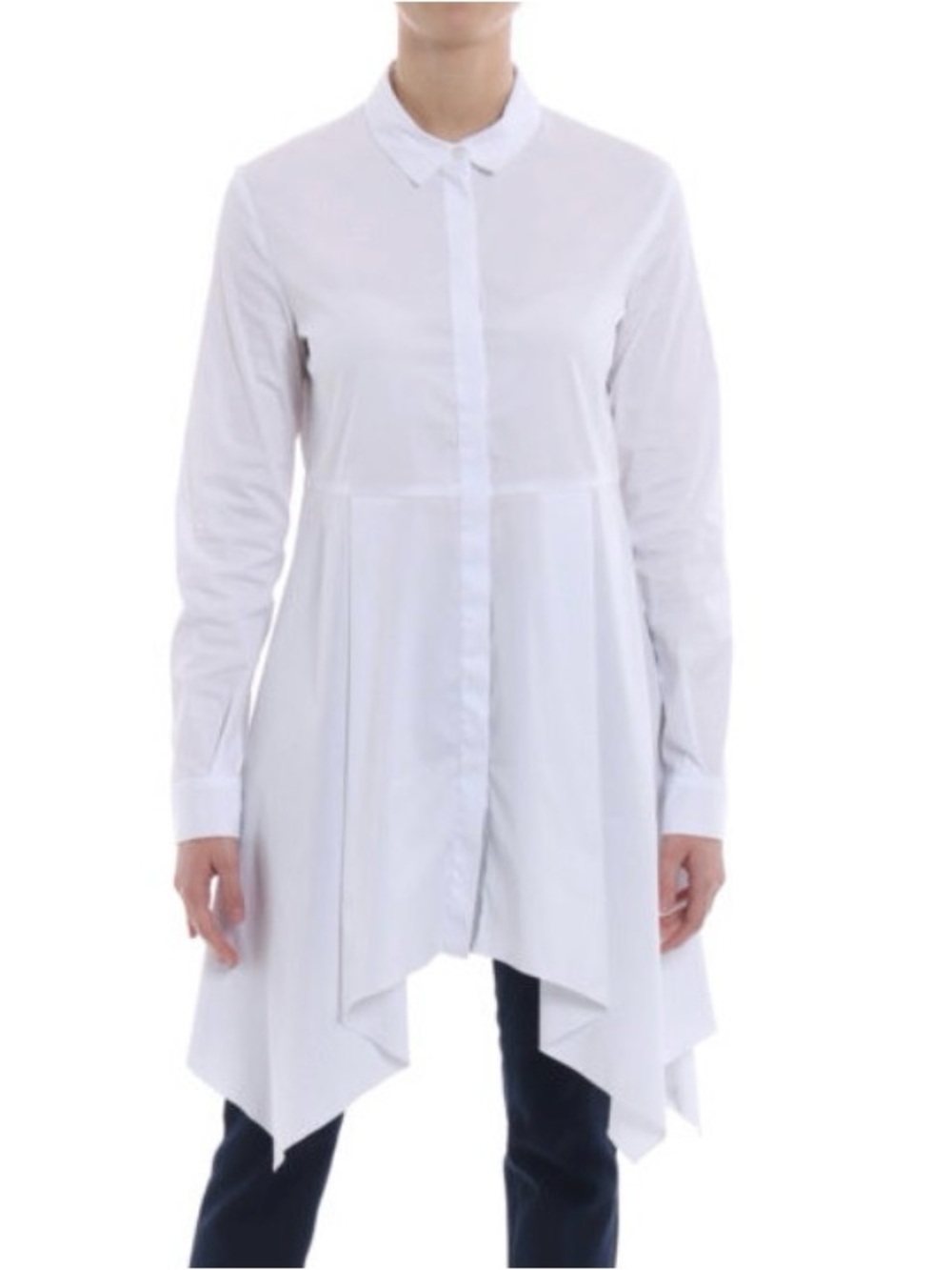 Fabiana Filippi Cotton blend Asymmetrical Tunic Shirt